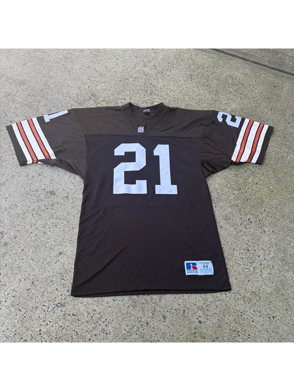 Vintage 90s Eric Metcalf Russell Athletic Sewn Cleveland Browns Jersey Sz 44